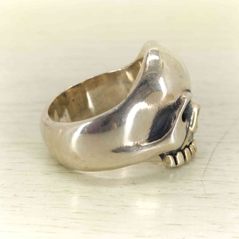 エーアンドジー A&G 925刻印 シルバースカルリング メンズ  23号